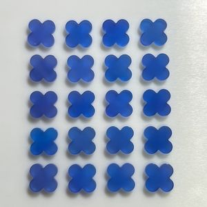 HQ GEMS بالجملة دبي 13x13x2 لون جديد أزرق طبيعي حجر أمازون أربع أوراق حجر البرسيم - Product Image 4
