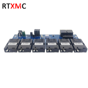 RTXMC <strong>10</strong>/<strong>100M</strong> Fiber Poe 6 SC 2 RJ45 Switch Fiber Media Converter 20km Pcba Fe Ge 6 FO 2 <strong>LAN</strong> - Product Image 3