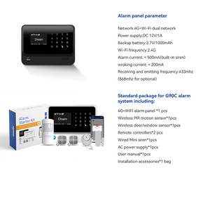 遥控拓安4G WiFi房屋报警系统G90C与安全防护应用程序配合使用，具有两组短信报警功能 - Product Image 6