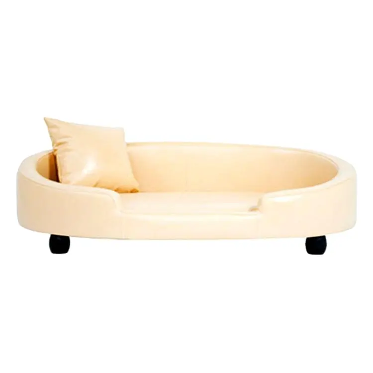 Luxe surélevé grand bois en bois chien lit Portable fer lits rose armoire avec couverture doux pour chiens grotte