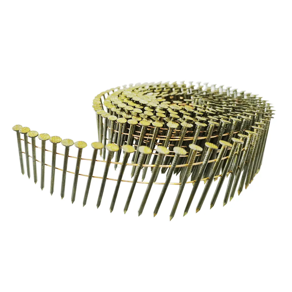 Wire Coil Nails High Quality Carbon Steel Coil Nail 2.0 Diameter 38 mm Size Height for Wood Pallet