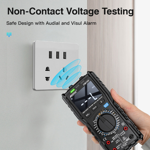 DM100 dijital multimetre yüksek hızlı akıllı çift çekirdekli t-rms ncv'deki sıcaklık multimetre anti-yanık sigorta Alarm multimetreler - Product Image 2