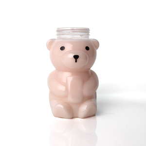 <strong>Customize</strong> 420ML/14fl.oz PET Plastic Bear <strong>Shape</strong> Beverage <strong>Bottle</strong> for Milk Tea Juice with Cap and Paper Straw - Product Image 3