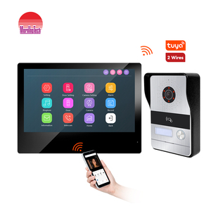 Sistema di videocitofono intelligente con lettore di prossimità e fotocamera a colori kit campanello 2 cavo citofono semplice installazione - Product Image 1