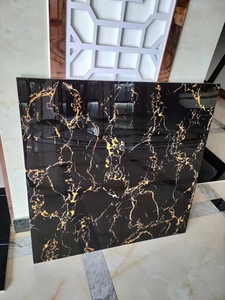 Nemli yerleşimler malzeme seramik çini 60X60 kat tam vücut siyah porselen mermer taş imitasyon doku fayans