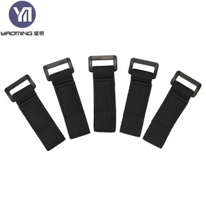 Cinturones elásticos de tejido negro personalizables para hombre, correa elástica antideslizante para pierna con cierre de hebilla segura, característica sostenible