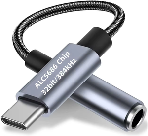 Type-<strong>C</strong> to 3.5mm ALC5686 Digital Audio Adapter HiFi Ear for Android Devices Enhanced Data Cables