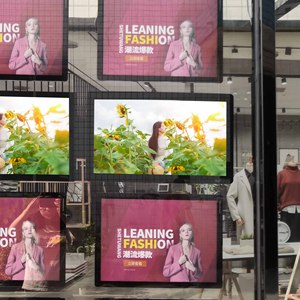 New No Power Cords Easy Install Window <strong>Digital</strong> Signage 1500nits Sun Readable <strong>A3</strong> Lightbox High Brightness LCD Monitor - Product Image 5