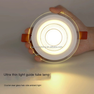 Modern tavan ışık gömme olmayan izole 165-265V 3 renk yuvarlak 5 7 <span class=keywords><strong>10</strong></span> 15 <span class=keywords><strong>24W</strong></span> COB cam Panel downlight Afrcia dükkanı için 2025