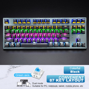 Technology 87 Key Mechanical <strong>Keyboard</strong> Wired and Wireless Three Mode Tablet Phone Computer Gaming <strong>Keyboard</strong> - Product Image 2