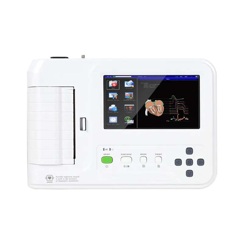 Contec ecg600g 3 6 canais doze chumbo eletrocardiografia ekg máquina