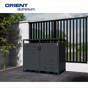Cubo de basura de aluminio para jardín, cubo de basura, casa, cubo de basura, caja de almacenamiento de revestimiento - Product Image 4