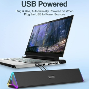 Altavoz USB para ordenador portátil con sonido estéreo Mini barra de sonido portátil para Windows PCS Computadora de escritorio y portátiles - Product Image 5