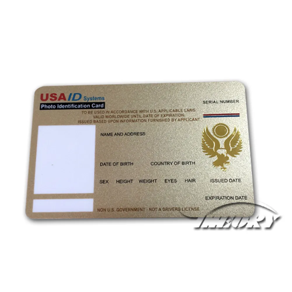 Customized printing cr80 pvc plastic blank cards gold number iso 7816 smart card