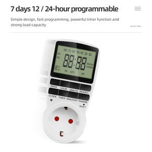 Interruttore elettronico Timer digitale presa di tempo 12/24 ora programmabile 220V presa Timer cucina controllo tempo EU US AU FR Plug - Product Image 5