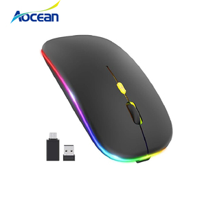 Tragbare Mini Ultra dünne schlanke Büromaus OEM Benutzer definierte LOGO Silent Wiederauf ladbare 2.4G BT <span class=keywords><strong>USB</strong></span> Bluetooth Wireless-Maus für Laptops