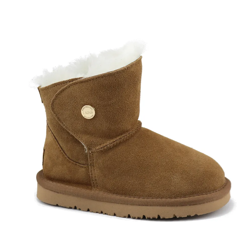CF-537 جديد تريند أحذية للأطفال أحذية الأطفال أحذية الشتاء رخيصة جلد الغنم حذاء الثلج عالي الرقبة دافئ