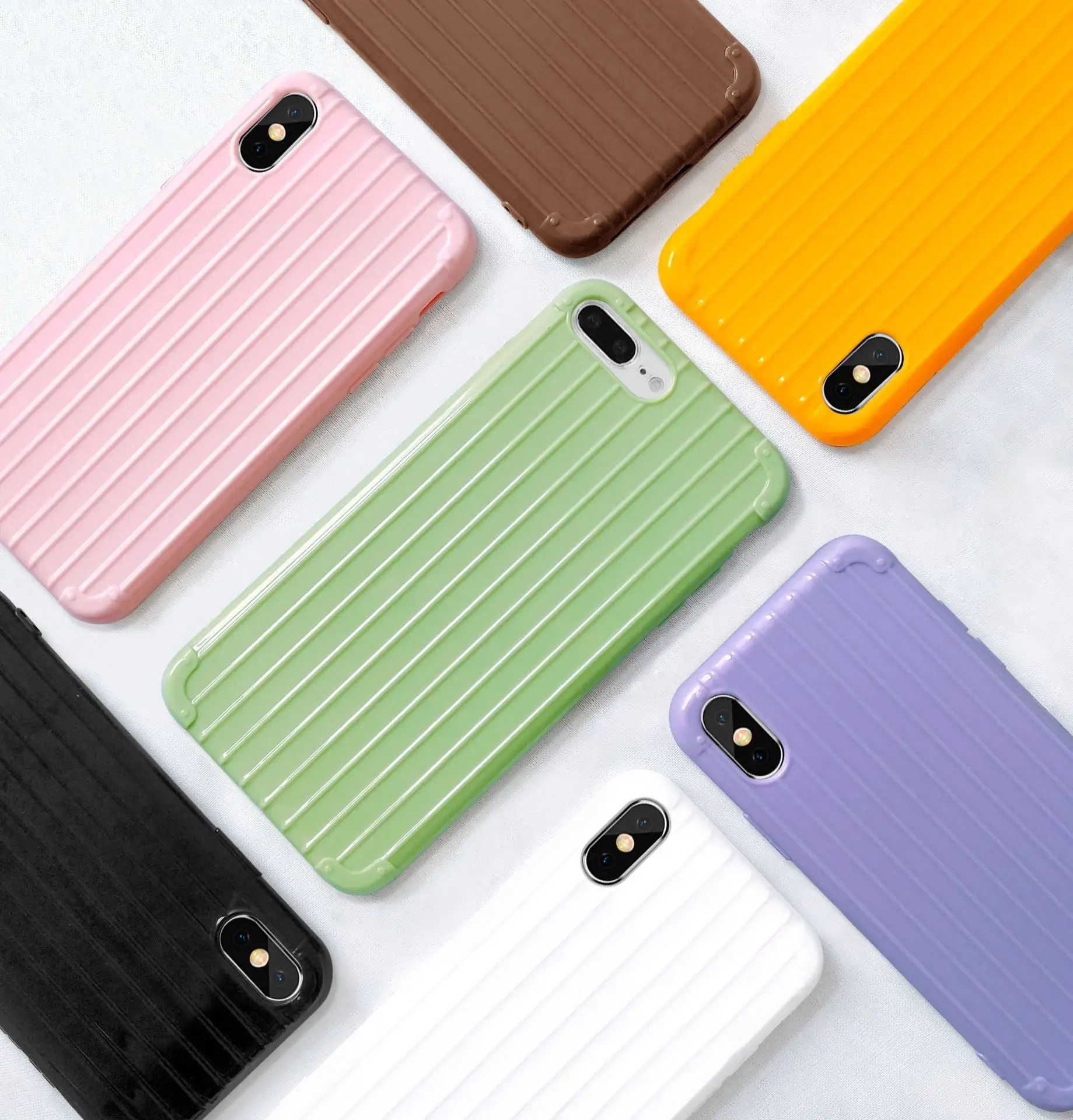 Funda de silicona Tpu suave para teléfono móvil Iphone, carcasa personalizada de color caramelo para Iphone 12 Pro Max 13