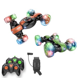 Multifunctional LED Light RC Stunt Mini Remote Control Car <strong>Watch</strong> Toys 360 Degree <strong>Drifting</strong> for Kids 2.4GHz Frequency - Product Image 1
