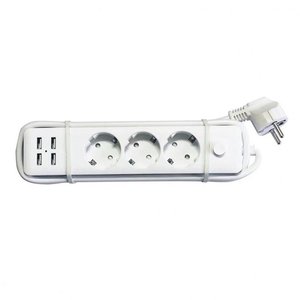 สาย USB 4พอร์ต2A ม. ชาร์จเร็วสำหรับแท็บเล็ตสมาร์ทโฟนปลั๊ก EU ตัวกรองเครือข่ายแถบพลังงานการเดินทางซ็อกเก็ตพกพา1.8 - Product Image 2