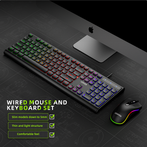 Silent <strong>Computer</strong> Typing Office Laptop Wired <strong>Keyboard</strong> and Mouse Set - Product Image 2