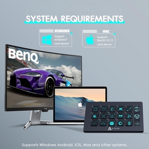 Shopping Website AJAZZ AKP153 Desk Controller Type-C Wired 15 <strong>LCD</strong> Key 1 Side Screen Mainstream Studio Controller Keypad - Product Image 4