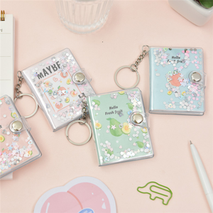 <strong>Custom</strong> <strong>Mini</strong> PVC Cover Note Book Small <strong>Paper</strong> <strong>Notepad</strong> with Button Loose Leaf Feature Keychain - Product Image 3