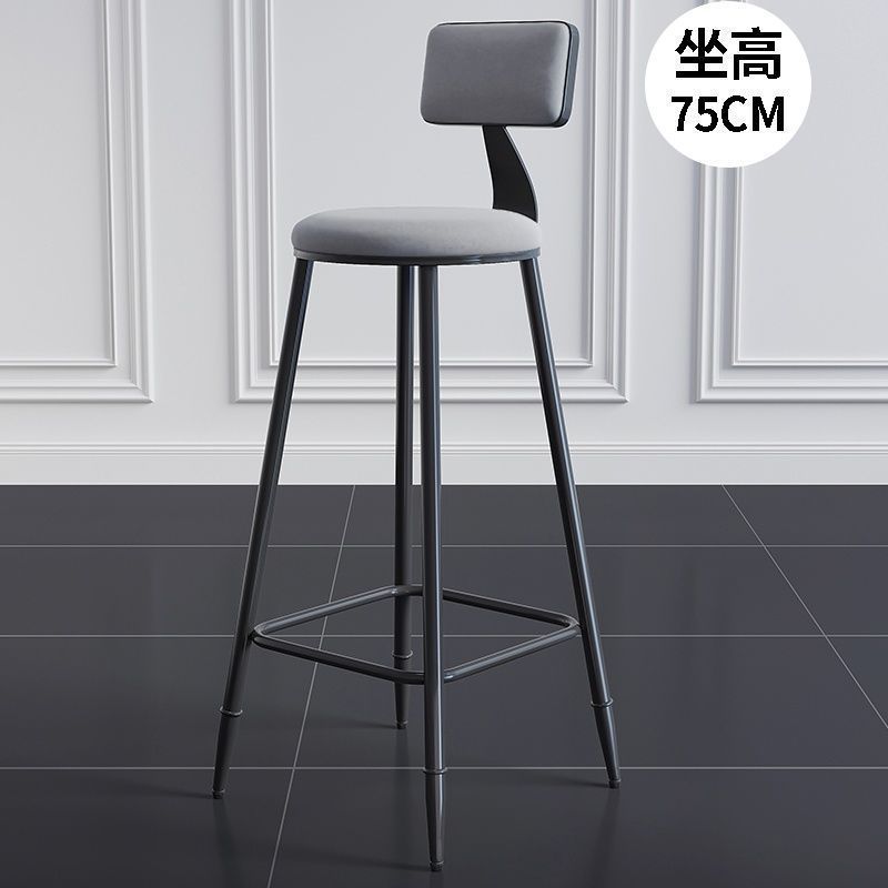 Second generation, black chair with gray velvet, 75cm