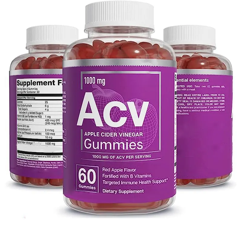 L carnitine Supplement Organic Health 1000MG Vegan Cider Vinegar Vitamin Gummies For Weight Loss