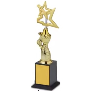 Premium kwaliteit, milieuvriendelijke, moderne metalen corporate ster-designer trofee met aangepaste gravure voor een uitstekend teamwerkproject - Product Image 3