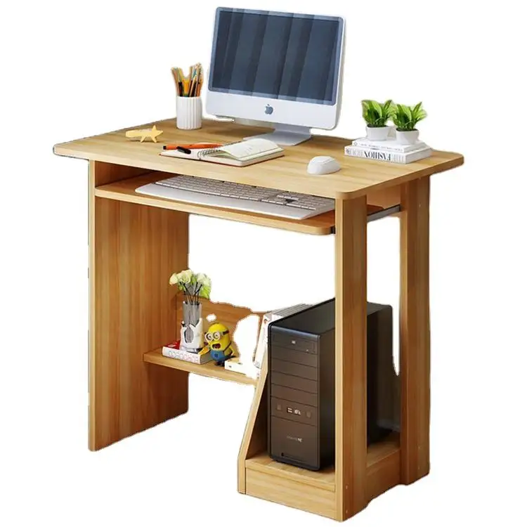 Маленький компьютерный стол с выдвижными ящиками для небольшого пространства домашнего офиса