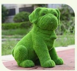 ペット装飾用カスタマイズ可能な屋外人工動物用草PEモジュラー材料スチール構造景観犬用クマ - Product Image 5