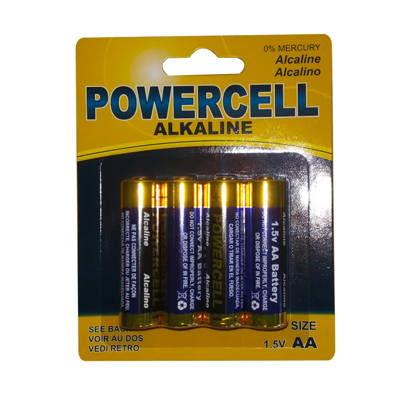 aa alkaline battery 4pcs with blister card packing lr6 1.5v alkaline battery 1.5v dry battery