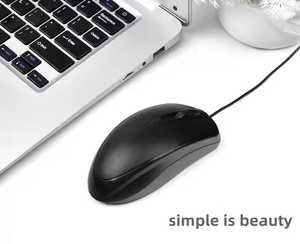 Customizable Simple to <strong>Use</strong> Desktop Black Color Optical <strong>Mouse</strong> Office <strong>Computer</strong> Classic Shell Usb Wired <strong>Mouse</strong> - Product Image 4