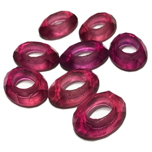 Synthetische ovale Rubin ringe Lose Stein perlen Facettierte Kristall perlen für die Schmuck herstellung Ring herstellung