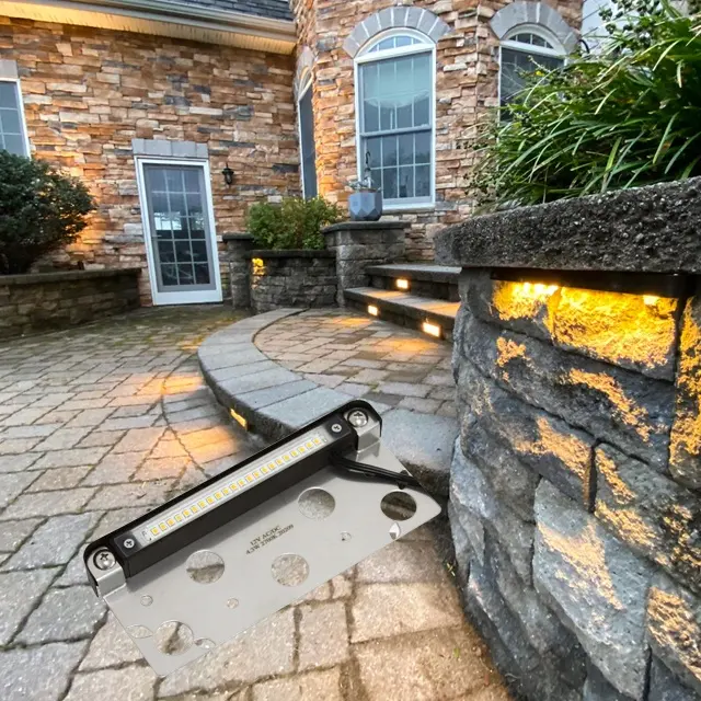 Landschap Licht Hardscape 12V Ip65 Laagspanning Roestvrij Patio Landschap Wandlamp Led Hardscape Bestrating Licht In De Grond