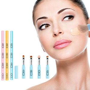 Çok fonksiyonlu 4 in 1 Mini makyaj fırçası seti tek kalem kombinasyonu tasarım göz farı kaş güzellik aplikatör aracı fırçalar - Product Image 1