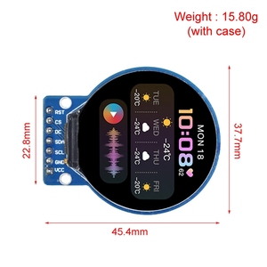 TFT-Display 1,28-Zoll-TFT-LCD-Anzeigemodul Rund RGB 240*240 GC9A01 Treiber 4-Draht-SPI-Schnittstelle 240x240 PCB Für Arduino