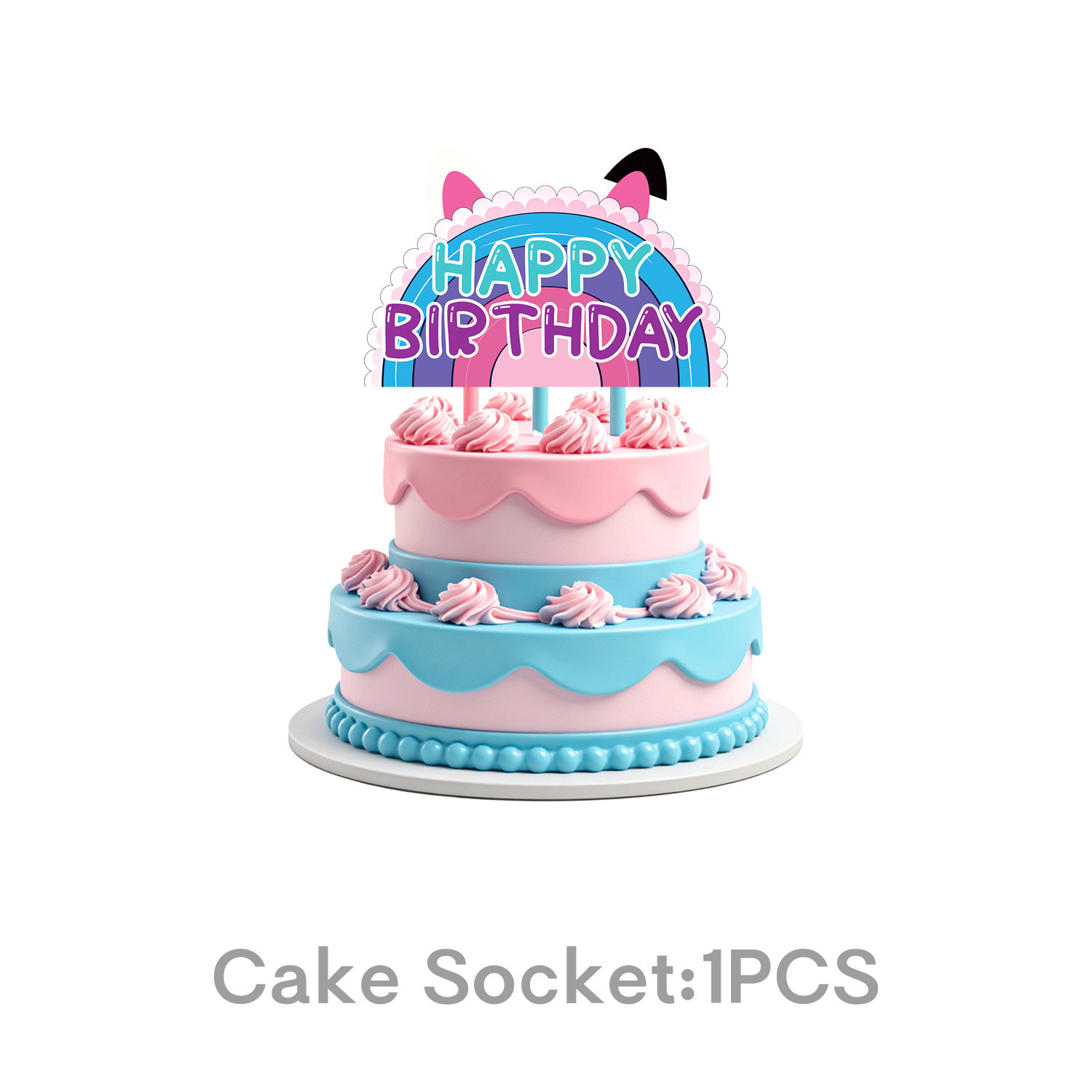 Pink-big cake topper