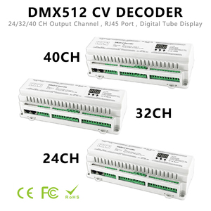 Декодер DMX512, 12 В, 24 В постоянного тока, 24 канала, 32 канала, 40 каналов, DIN-рейка DMX512/1990 на постоянное напряжение, ШИМ, светодиодный диммер, сигнал DMX, контроллер, конвертер - Product Image 2