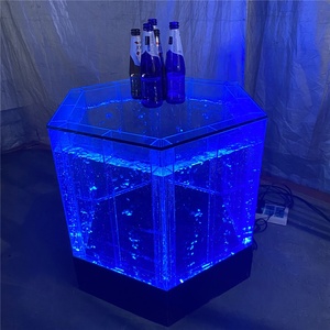 定制的现代丙烯酸水泡沫面板用作 led 弯曲的接待台/桌子