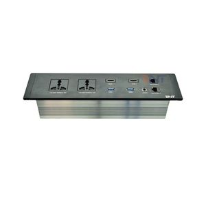 Toma de corriente multifuncional integrada de escritorio, puertos USB duales, nivel IP44, 16A, corriente nominal, opciones de enchufe Universal, toma de mesa - Product Image 3