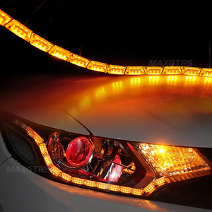 אוניברסלי עיני מלאך אור רצועת <span class=keywords><strong>led</strong></span> drl מלאך מדמיע עיניים קריסטל ריצה מים לבן וצהוב עם תור