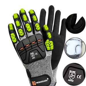 ถุงมือ PPE ทนทานต่อการเจียระไนสูง5ด้านสำหรับงานช่างและลานน้ำมันป้องกันการสั่นสะเทือนและป้องกันการกระแทกจากวัสดุ HPPE - Product Image 6