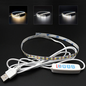 Barra de luz con interruptor USB 5V SMD 2835, espejo de tocador IP20, Luz lineal LED con cuerdas de luz de ambiente decorativas para habitación