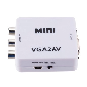 <strong>VGA</strong> to AV Mini Converter Adapter with 3.5mm Audio 1080P <strong>VGA</strong> to AV HD Converter Conversor for PC to TV HD Computer to TV - Product Image 3