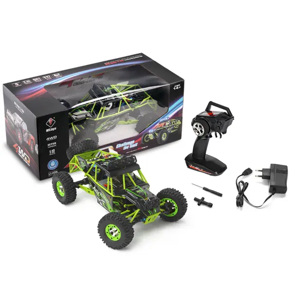 WLtoys 12428 1/12 ölçekli 2.4GHz 4WD RC kamyon Off Road aracı 4 tekerlekler sürücü 50kmh yüksek hızlı rc araba