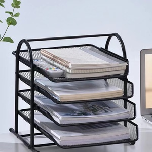 Office Supplies Iron Mesh Metal 3 Layer <strong>File</strong> Rack <strong>File</strong> Storage Data Rack <strong>File</strong> Tray Data Rack Drawer Type - Product Image 4