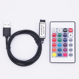 DC 5В USB LED RGB контроллер Mini 3 клавиши Диммер 24Key 44key ИК-пульт дистанционного управления с 17 клавиш РЧ беспроводной с голосовыми функциями с дистанционным управлением - Product Image 5