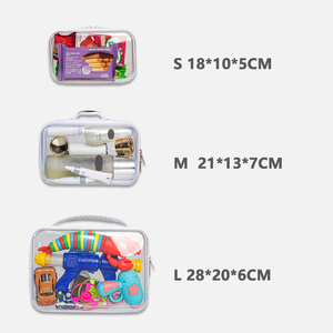 Sert temizle fermuar durumda 3 adet şeffaf sert kabuk fermuar kılıfı taşınabilir öğe depolama seyahat organizatör kutusu alet düzenleyici - Product Image 5